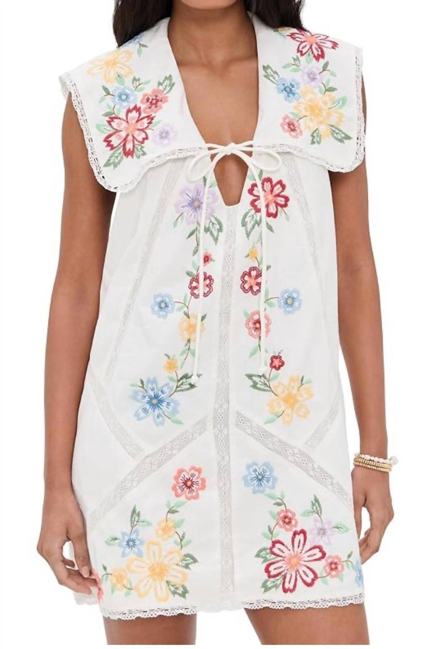 Free People - Willow Embroidered Mini Dress