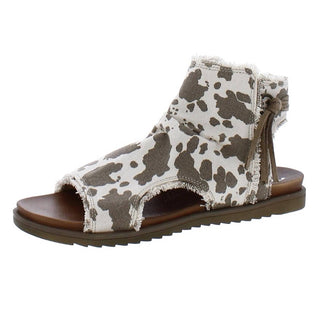 Very G - Women's Libra Cow Zip Side Open Toe Sandal