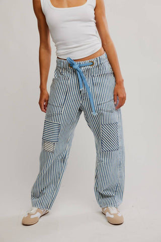 Free People - Moxie Railroad Low-slung Jeans