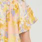 Entro - Floral Potter Sleeve Shirt