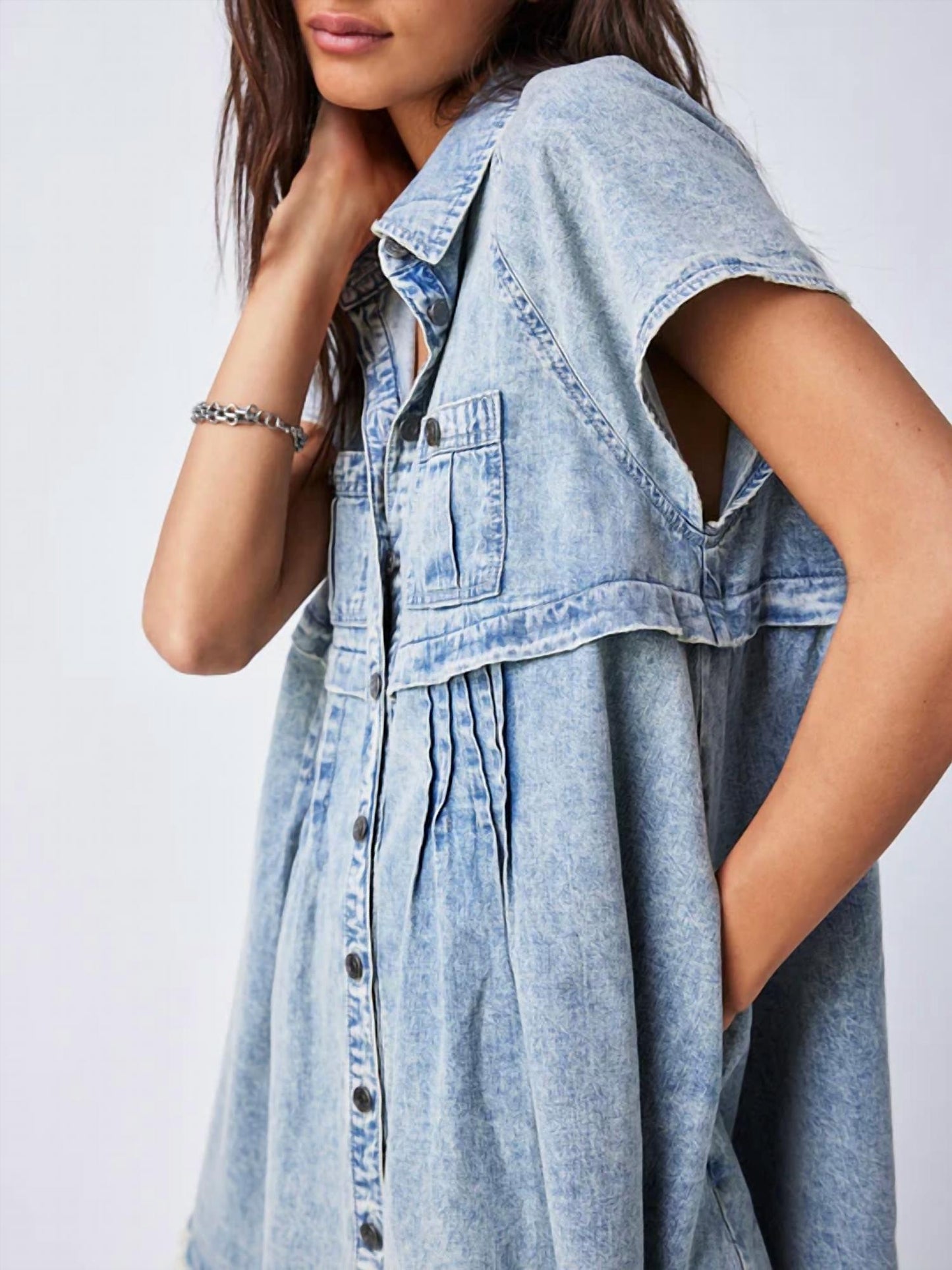 Free People - Ronnie Denim Mini Dress