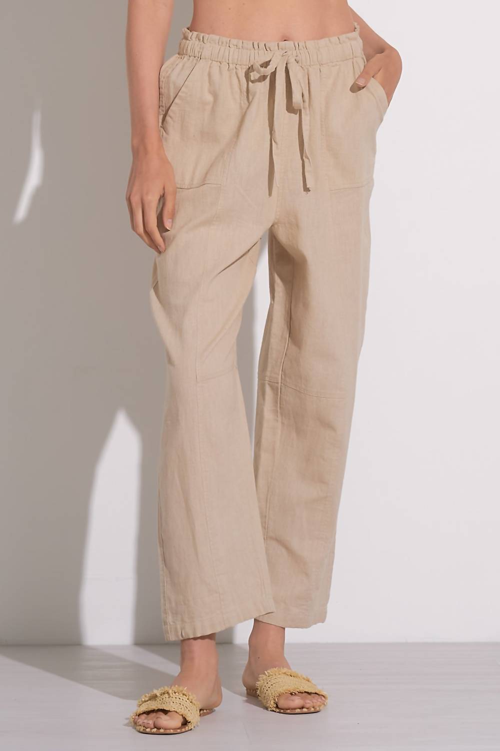 Elan - Liora Linen Drawstring Pants