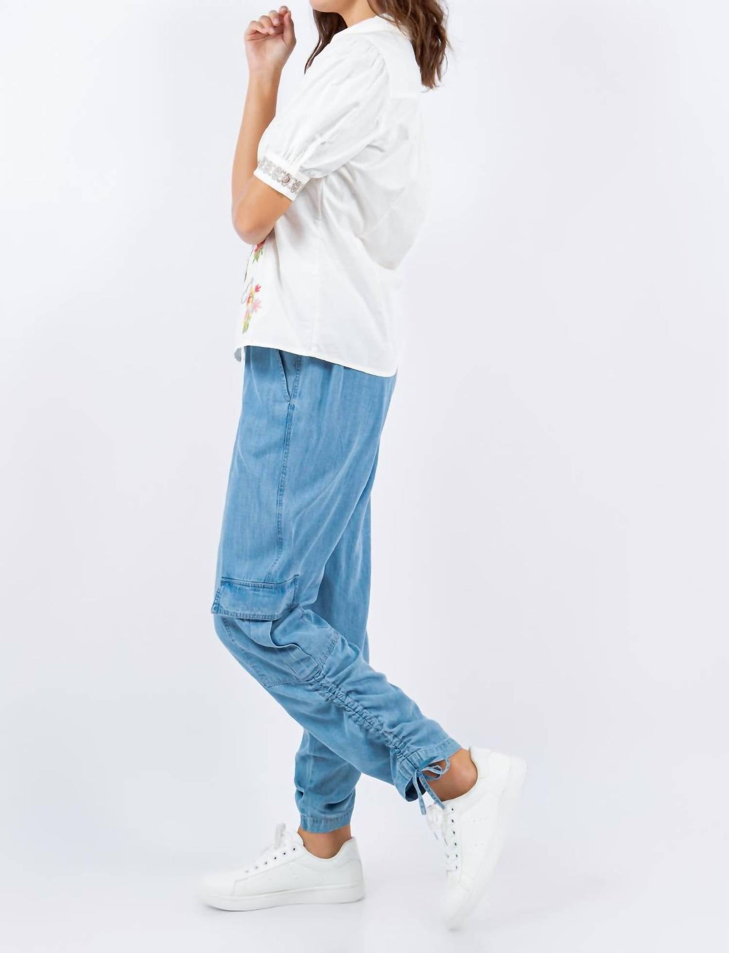 Paparazzi - Tencel Denim Cinched Cargo Pant