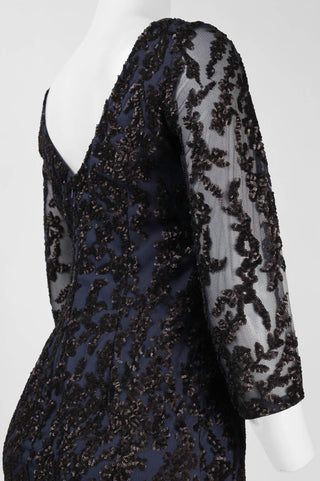 Aidan Mattox - 3/4 Sleeve Sequined Dress