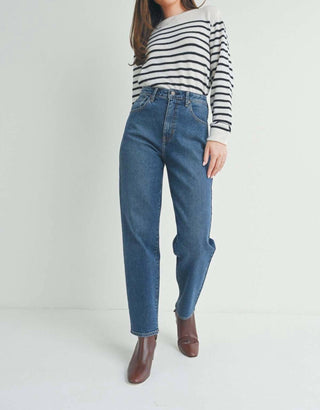 Just Black Denim - High Rise Tapered Barrel Jean