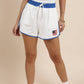 Sadie & Sage - Patriotic Contrast Flag Shorts