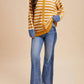 Anniewear - Striped Ribbed Cardigan
