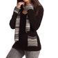 French Kyss - Emilia Ribbed V-Neck W/ Scarf