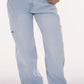 Prettylittlething - Wash Thigh Split Boyfriend Jean