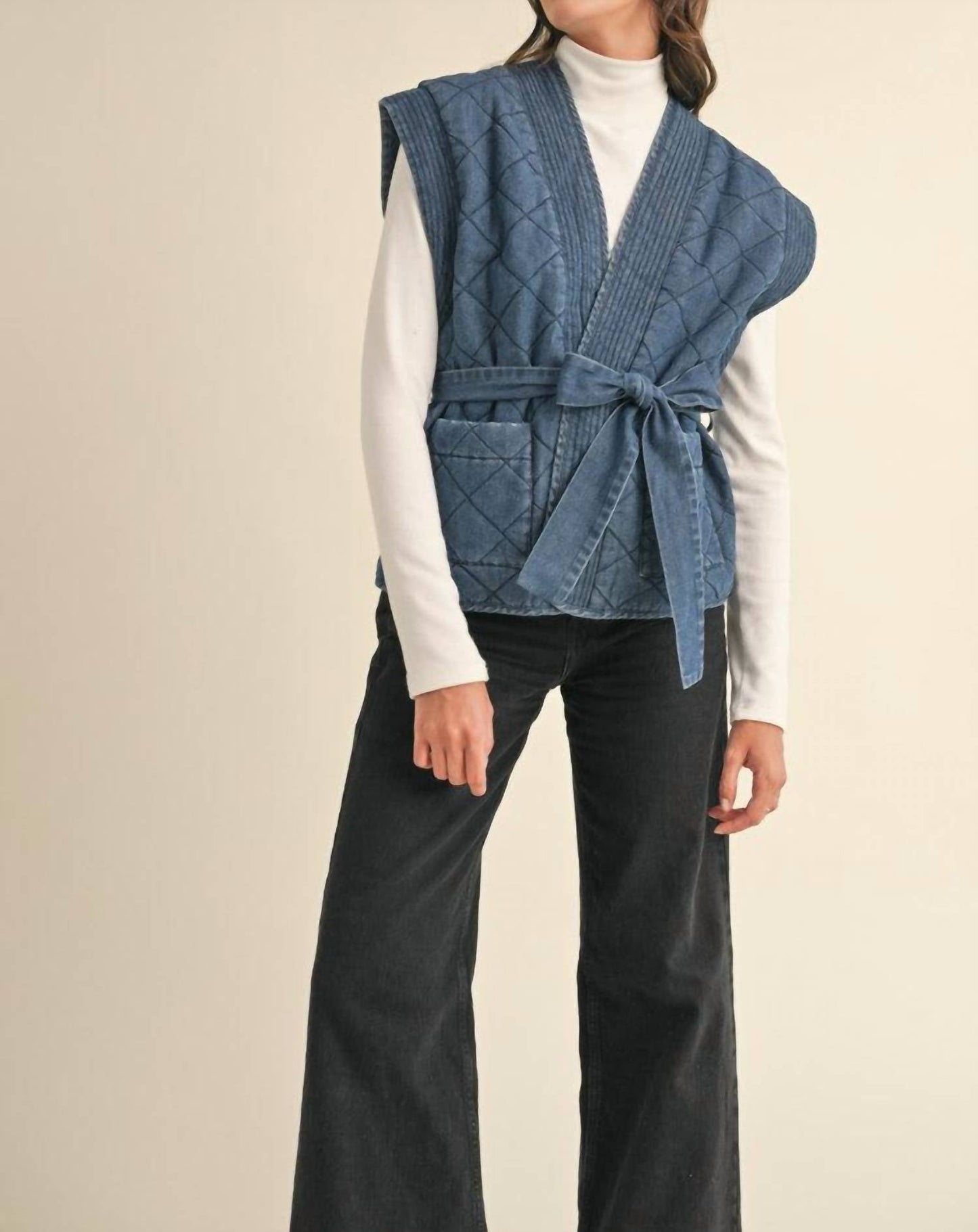 &Merci - Lost In Thought Quilted Denim Vest