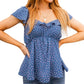 Andree By Unit - Connect the Dots Peplum Blouse