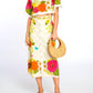 Elizabeth And James - Frannie Button Front Printed Midi Skirt