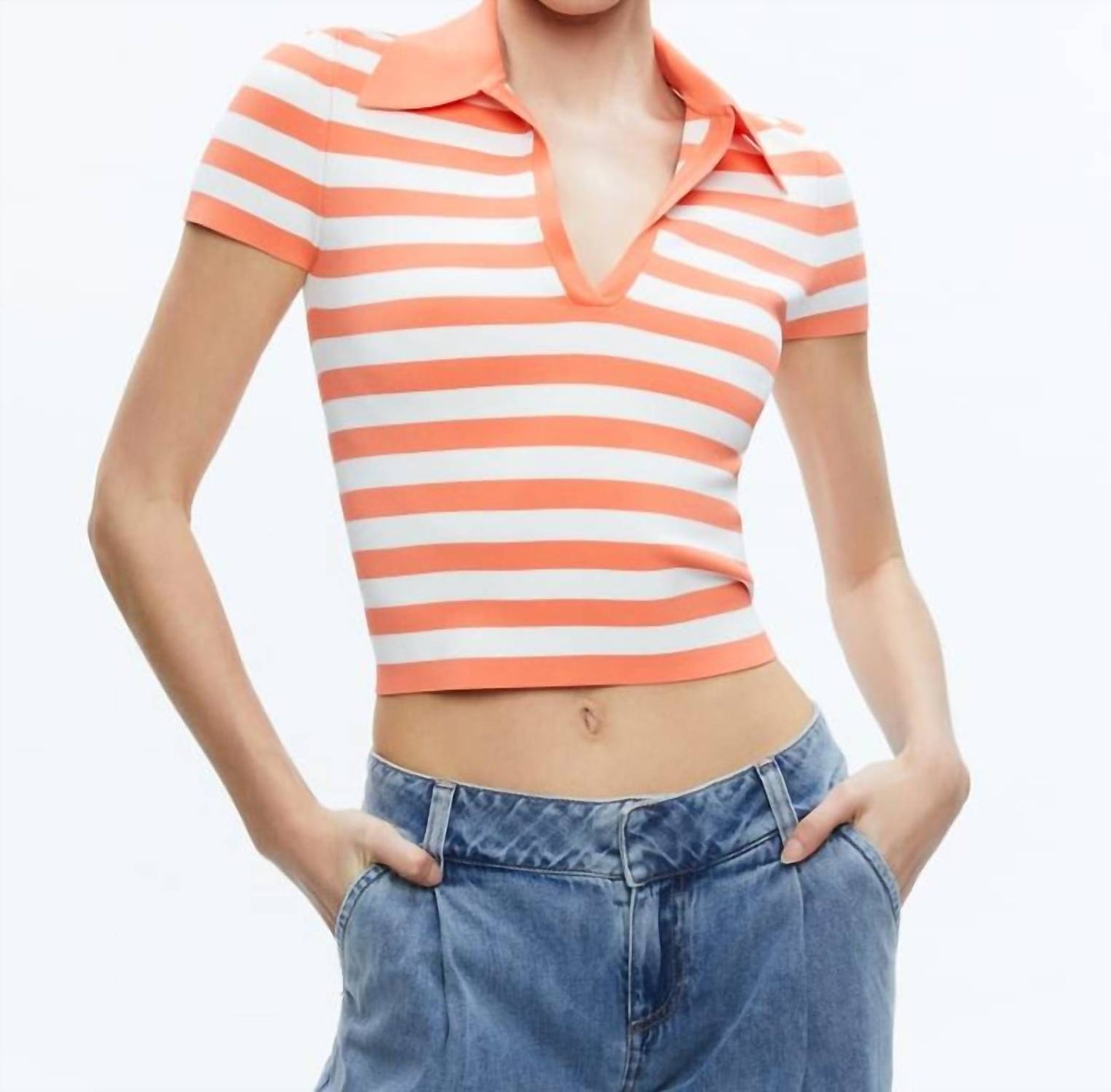 Alice + Olivia - Martha Striped Polo