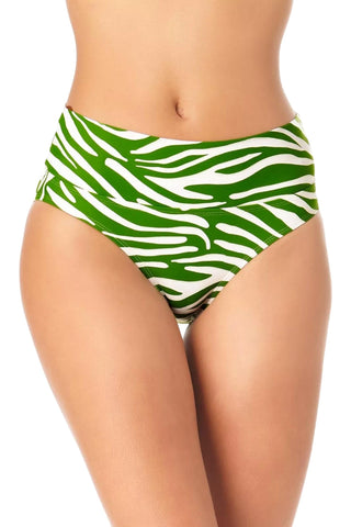 Anne Cole - Zebra Mid-Rise Bikini Swim Bottoms