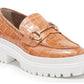 Agl - Women's Orietta Croc-embossed Leather Platform Loafer