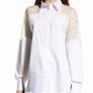 Pinko - Clotilde Lace Detail On Shoulder Cotton Blouse