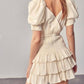 Do+Be - Puff Sleeves Ruffle Dress