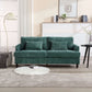 Mid Century Modern Fabric Loveseat Sofa, 2 Seat Upholstered Couch