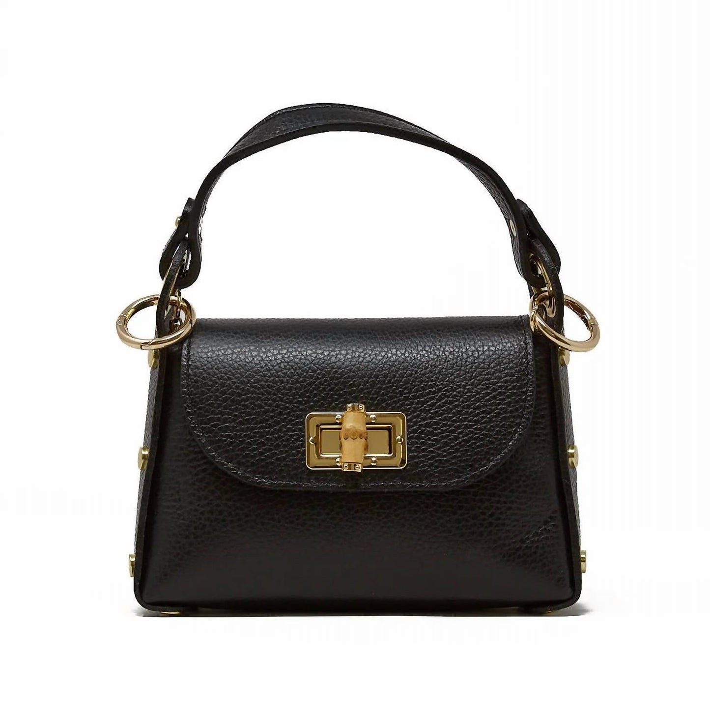German Fuentes - Women's Wristlet Leather Bamboo Bag