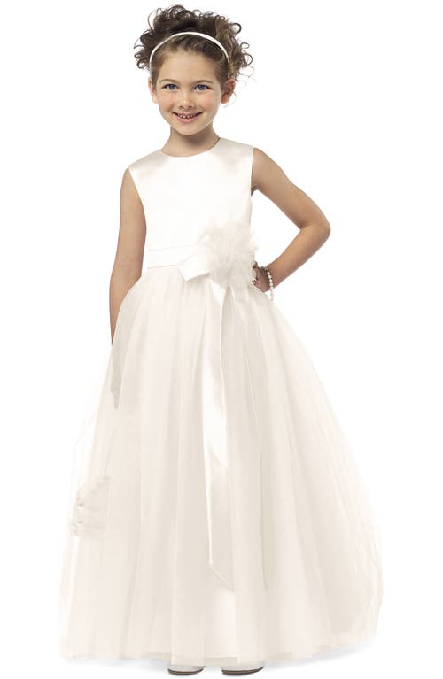 Dessy Collection Flower Girl Dress in Ivory , Size 8