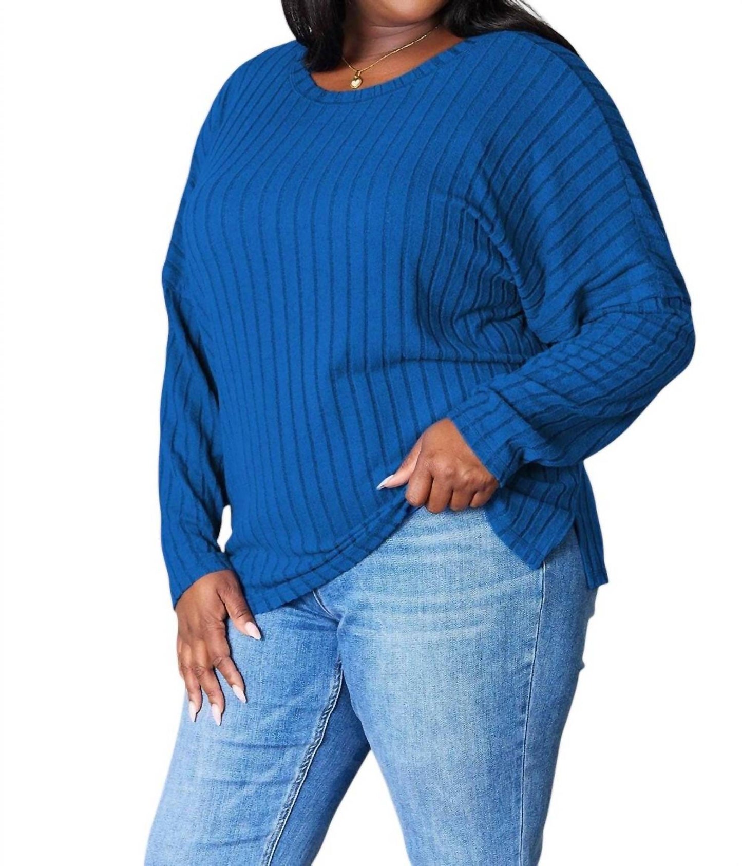 Basic Bae - Sophisticated Ribbed Knit Top
