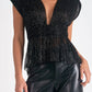 Elan - Women's Camryn Shimmery Peplum Top
