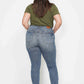 Judy Blue - High Waist Tummy Control Vintage Wash Destroyed Hem Skinny Jeans