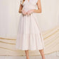 Allie Rose - Stripe V Neck Ruffel Dress