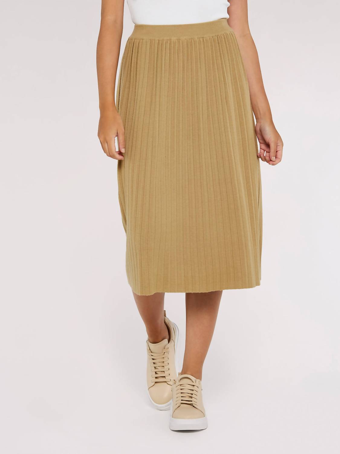 Apricot - Women's Harper Pleated Knit Skirt