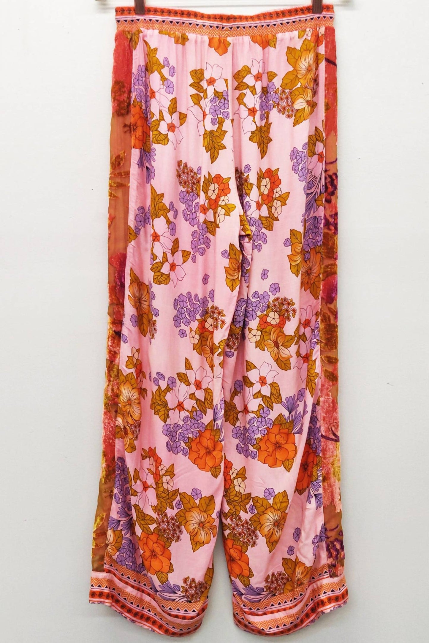 Aratta - Golden Aurela Floral Print Elastic Waist Pants