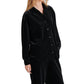 Steve Madden - Jaelynn Velvet Fold-Collar Blouse