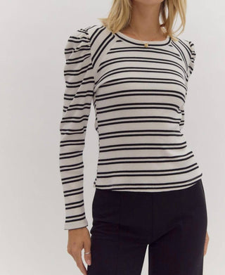 Entro - This Is The Life Striped Knit Top