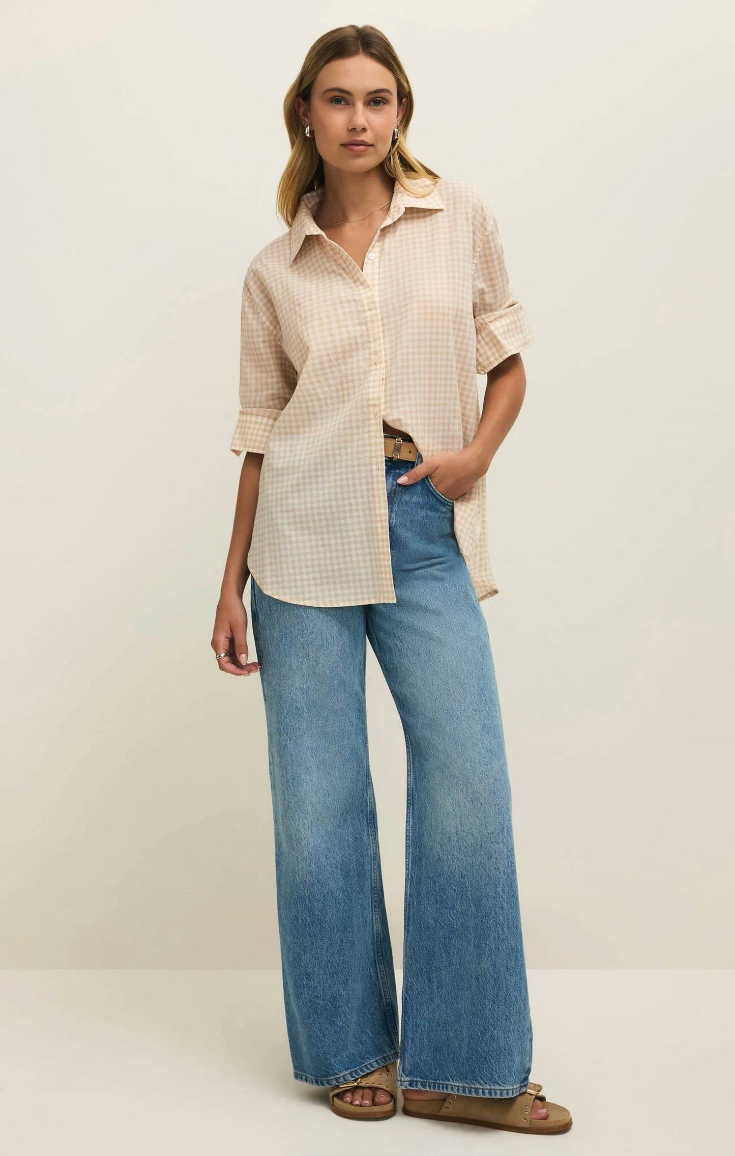 Z Supply - Gingham Button Up Top