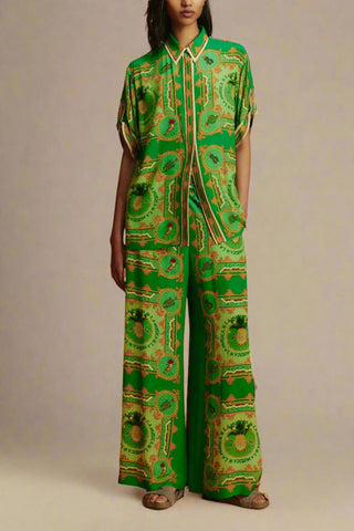 Alemais - La Musica Silk Rolled Sleeve Top