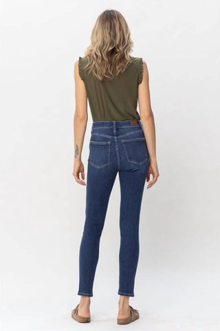 Judy Blue - High Waist Front Seam Detail Slit Skinny Jean