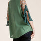 Umgee - Floral & Animal Bell Sleeve Top