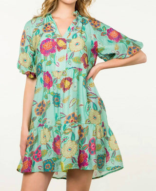 Thml - Hibiscus Puff Sleeve Floral Dress