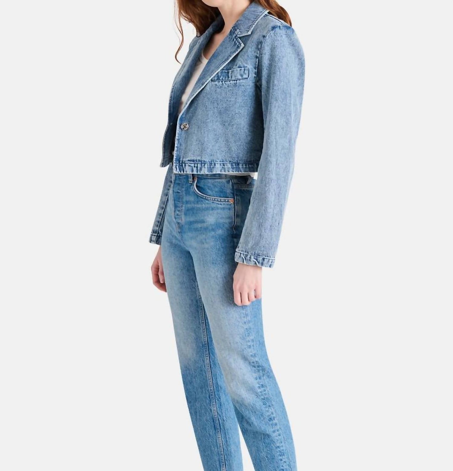 Steve Madden - Tarin Denim Crop Blazer