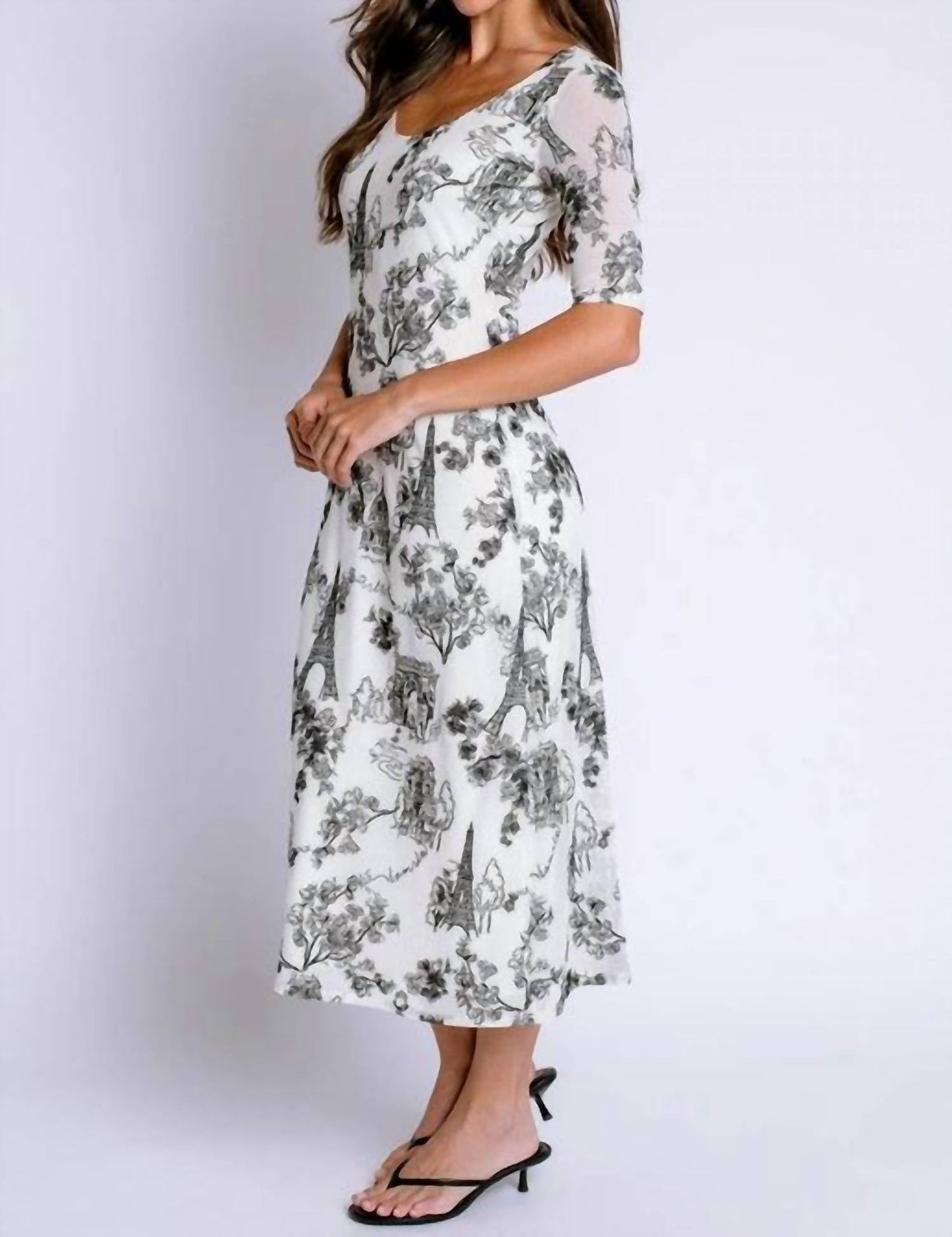 Johnny Was - MAYA MESH MIDI DRESS LOUISE
