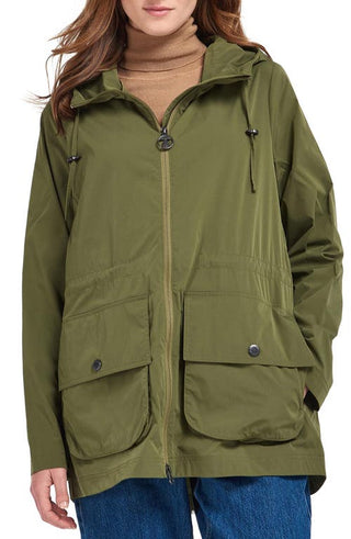 Barbour Maara Waterproof Jacket in Olive Tree at Nordstrom, Size 14 Us
