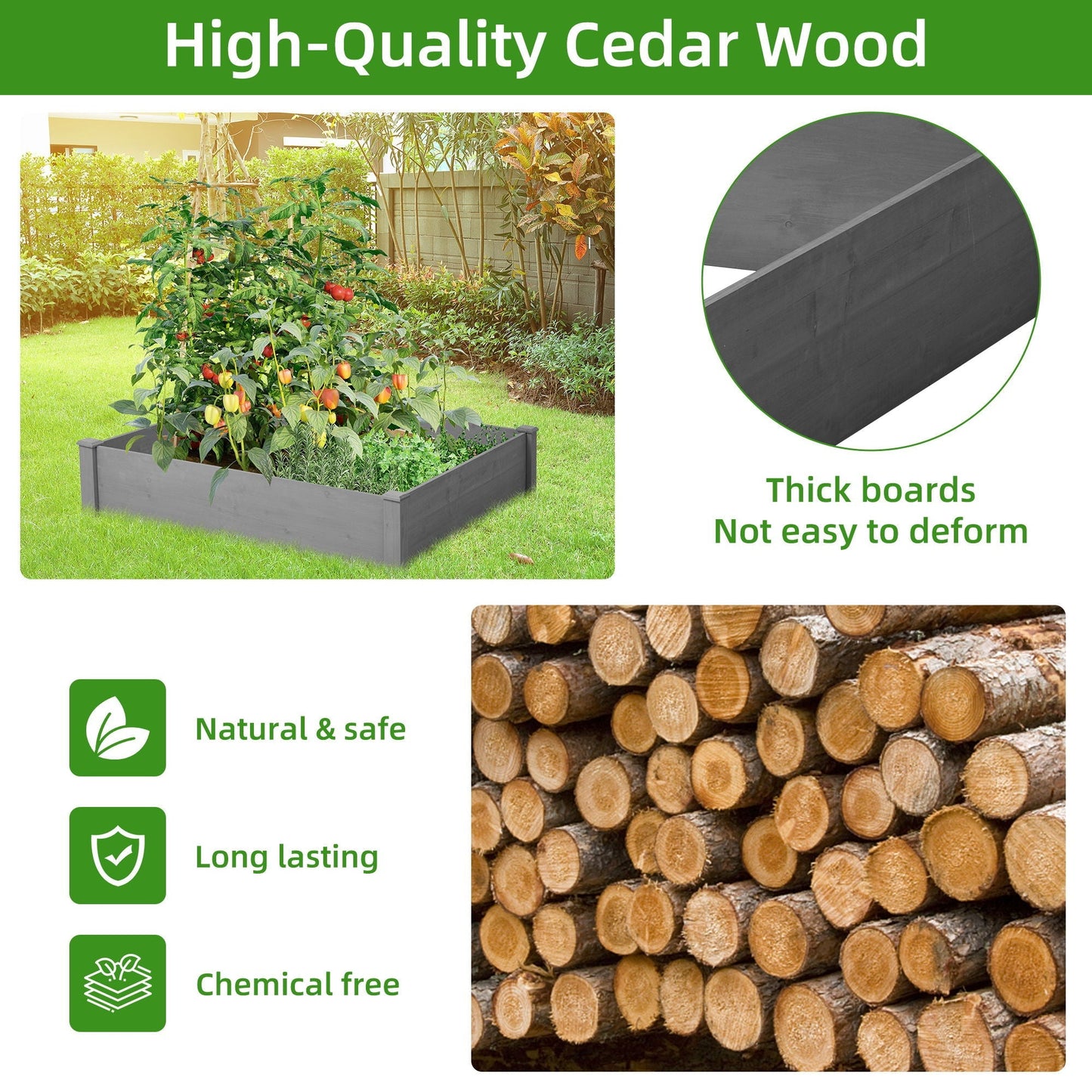 Outdoor Raised Garden Bed