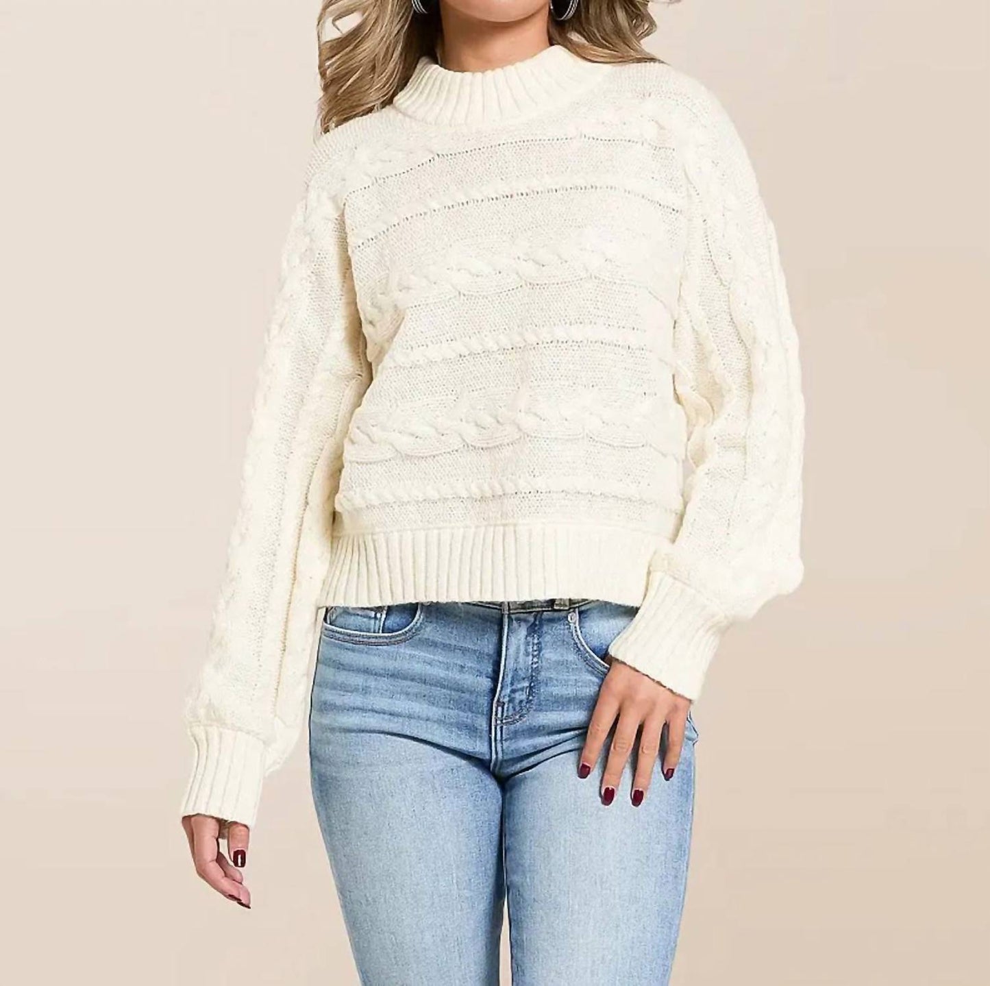 Z Supply - Arctic Cable Cropped Sweater