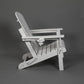 Folding Adirondack Chair with Dual Cup Holder - White
