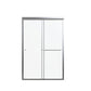 Semi Frameless Double Sliding Shower Door with Tempered Glass