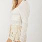 Free People - Long Sleeve Peasant Underwire Top