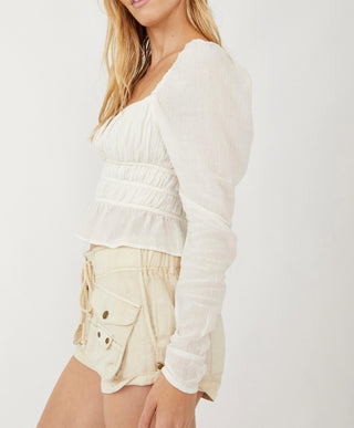 Free People - Long Sleeve Peasant Underwire Top
