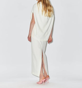 Bernadette - Ruched Waist Cape Dress