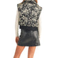 &Merci - Floral Cropped Puffer Vest