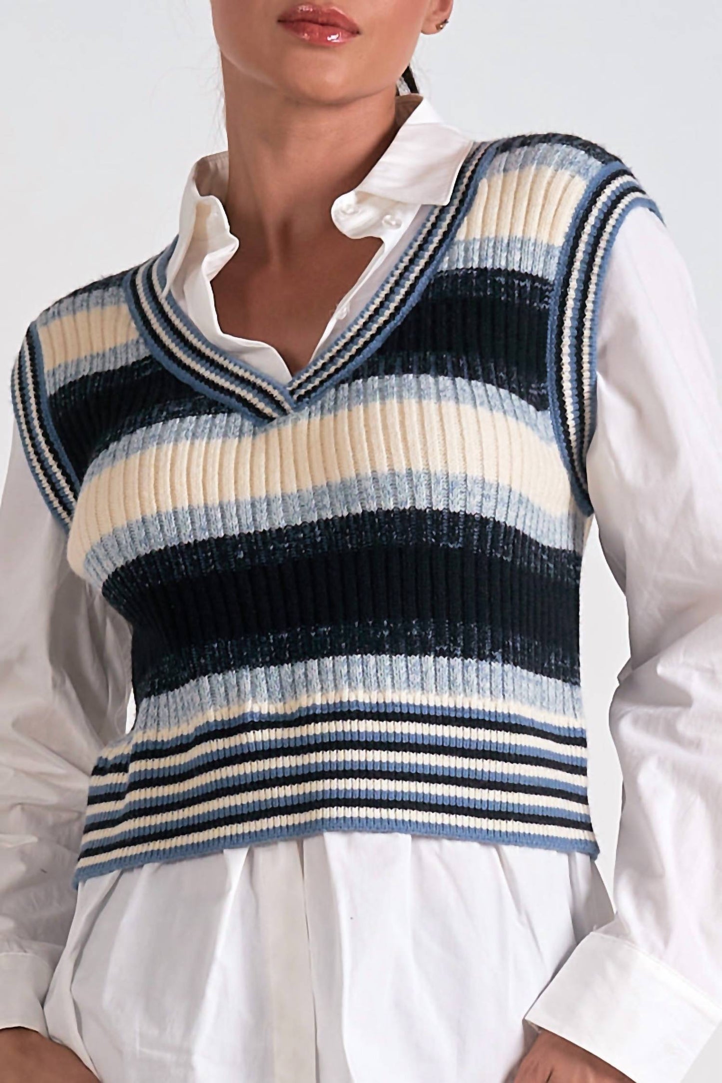 Elan - Kaia Twofer Sweater Top