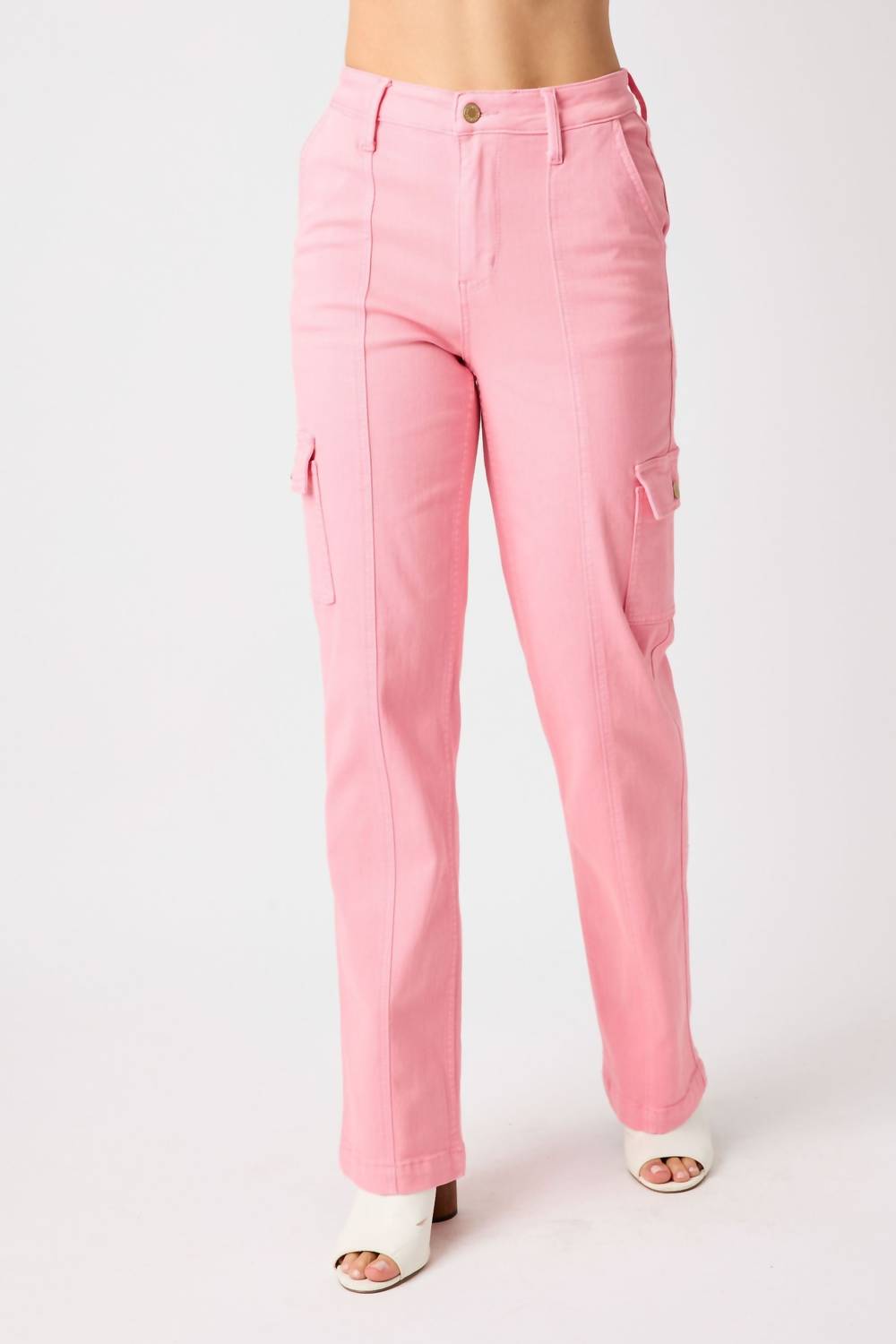 Judy Blue - High Waist Garment Dyed Straight Cargo Pants
